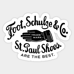 FOOT SCHULZE & CO ST PAUL SHOES Sticker